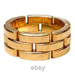 Auth Cartier Maillon Panthere Ring 18k 750 Yg Yellow Gold #50 F/s