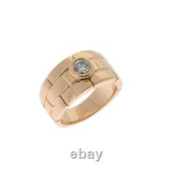 Auth Cartier Panthere Ring Diamond 18k 750 Yg Yellow Gold #50 W 5-10mm F/s