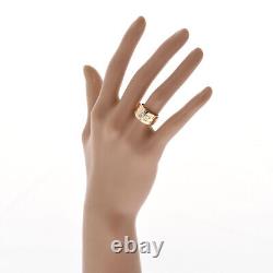 Auth Cartier Panthere Ring Diamond 18k 750 Yg Yellow Gold #50 W 5-10mm F/s
