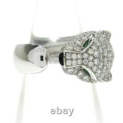 Auth Cartier Panthere de Cartier N4224951 18K White Gold Diamond Emerald Onyx