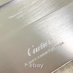 Authentic Cartier Luggage Name Tag Holder Silver Panthere VIP Gift Item withBox