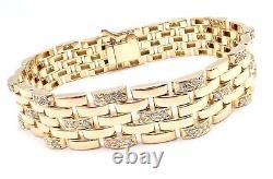 Authentic Cartier Maillon Panthere 18K Gold Diamond Five Row Link Gold Bracelet