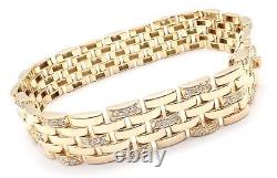 Authentic Cartier Maillon Panthere 18K Gold Diamond Five Row Link Gold Bracelet