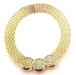 Authentic! Cartier Maillon Panthere Seven-Row 18k Yellow Gold Diamond Necklace