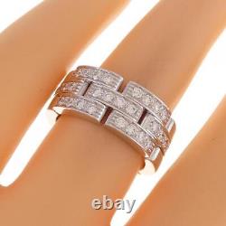 Authentic Cartier Maillon Panthere half Diamond Ring #260-002-770-5933