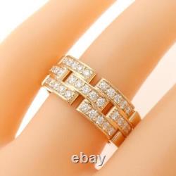 Authentic Cartier Maillon Panthere half Diamond Ring #260-006-418-2643