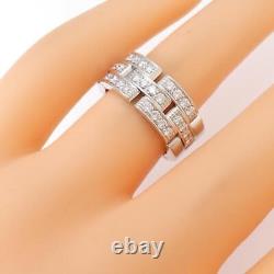 Authentic Cartier Maillon Panthere half Diamond Ring #270-003-785-5519