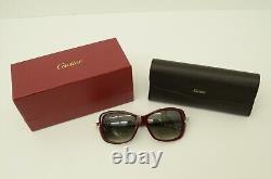 Authentic Cartier Panthere Sunglasses 53 18 135 Burgundy Palladium Large Frames