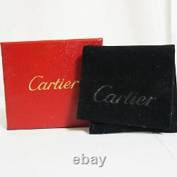 Authentic Vintage Cartier Panthere Key Ring Bag Charm Silvertone Metal in Box