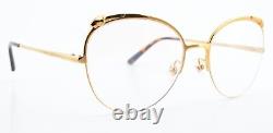 CARTIER Glasses CT01510O 001 Gold Transparent Panthere Panto 55-19 140 Italy
