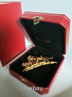 CARTIER PANTHERE 18CT GOLD MOTHER With CUB With CERTIFICATE & BOX