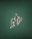 Cartier 18K White Gold Emerald Panthere Pendant