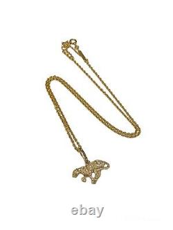 Cartier 18K Yellow Gold Diamond Panthere Necklace
