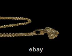 Cartier 18K Yellow Gold Diamond Panthere Necklace