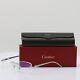 Cartier Corbetti Panther Womens Sunglasses Gold Rimless Ct00610 002 Rrp £740 Ad