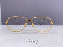 Cartier Glasses Mens Women's Panthere Oval 22 KTGold Large Vintage