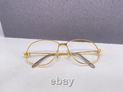 Cartier Glasses Mens Women's Panthere Oval 22 KTGold Large Vintage