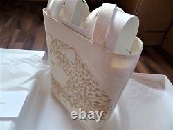 Cartier Gold & Silver Panthere Fabric Tote Bag-new Boxed Made In Japan-style New