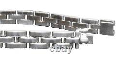 Cartier Maillon Panthere 18k White Gold 3 Row 8.5mm Wide Bracelet 7.25