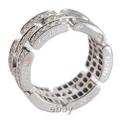 Cartier Maillon Panthere Diamond Ring in 18KT White Gold 1.37 CTW