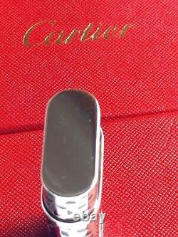 Cartier Panther Decor Spots Lighter Black Lacquer Palladium Finish Rare