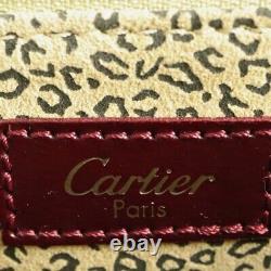 Cartier Panthere Burgundy Structured Shoulder Bag 01390