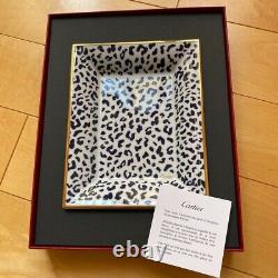 Cartier Plate Tray Leopard Panther Square Dish Branded Tableware Novelty RARE