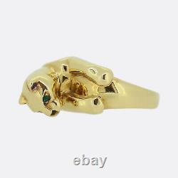 Gold Cartier Ring- Vintage Cartier Panthere Ring 18ct Yellow Gold