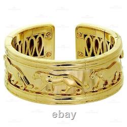 Iconic CARTIER Panthere 18k Two-Tone Gold Vintage Cuff Bracelet