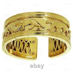 Iconic CARTIER Panthere 18k Two-Tone Gold Vintage Cuff Bracelet
