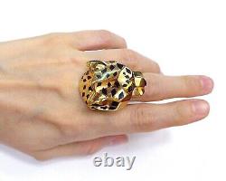 Panthere de Cartier 18K Yellow Gold Ring Size 60