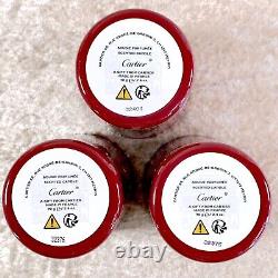 Set of 3 Cartier Aromatic Candle Panthere Red Authentic VIP Gift Item withCase