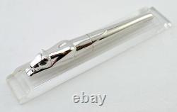 Very Rare Cartier Exceptional Panthere Solid Silver Fountain Pen 18k Gold M Nib