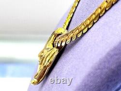 Vintage 1980's Cartier Hanging Panthere' 18K Yellow Gold Necklace 97.71 Grams