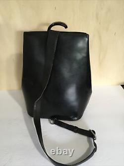 Vintage Cartier Panthere Leather Backpack Black